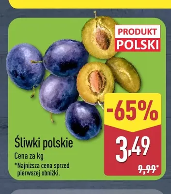 Śliwki polskie promocja w Aldi
