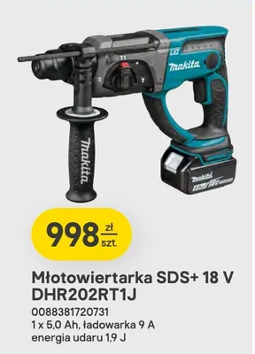 Młotowiertarka SDS+ DHR202RT1J Makita promocja w Castorama