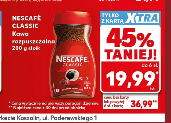 Kawa rozpuszczalna Nescafé Classic promocja w Kaufland