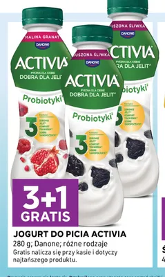 Jogurt do picia Activia suszona śliwka Danone promocja w Stokrotka
