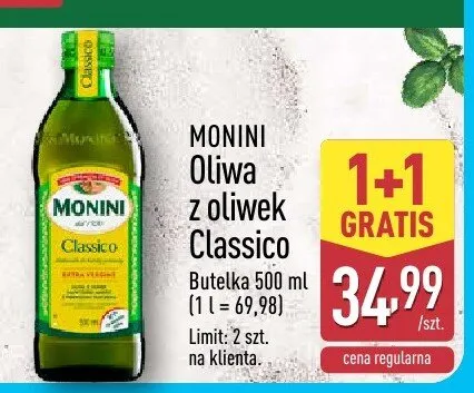 Oliwa z oliwek Classico Monini promocja w Aldi