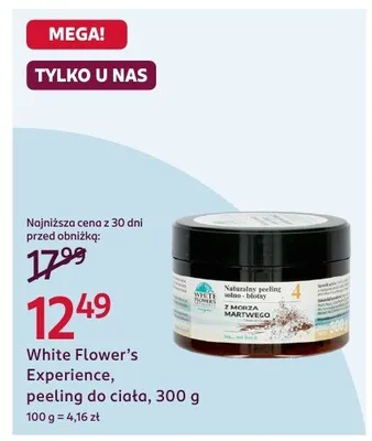 Peeling do ciała White Flower's Experience, 300 g promocja w Rossmann