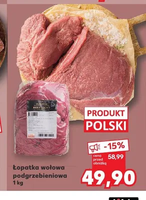 Łopatka wołowa podgrzebieniowa promocja w Kaufland