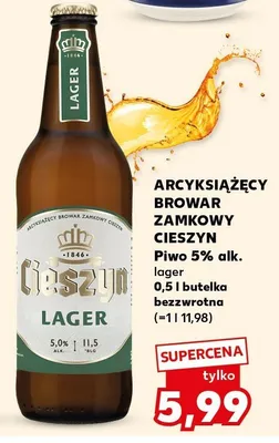 Piwo lager 5% alk. promocja w Kaufland