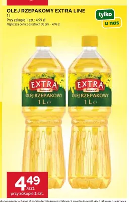 Olej rzepakowy Extra Line promocja w Stokrotka