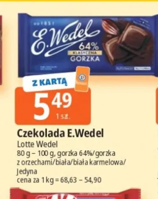 Czekolada E.Wedel biała karmelowa promocja w Leclerc
