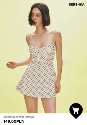 Sukienka mini gorsetowa Bershka promocja w Bershka