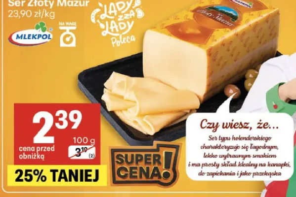 Ser Złoty Mazur promocja w Delikatesy Centrum