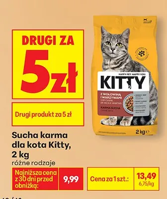 Sucha karma dla kota różne rodzaje Kitsy promocja w Biedronka
