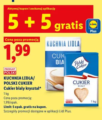 Cukier biały kryształ Kuchnia Lidla promocja w Lidl