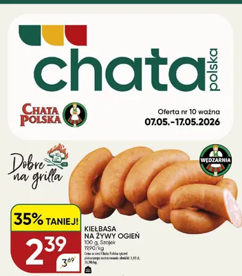 Kiełbasa na żywy ogień Szajek promocja w Chata Polska