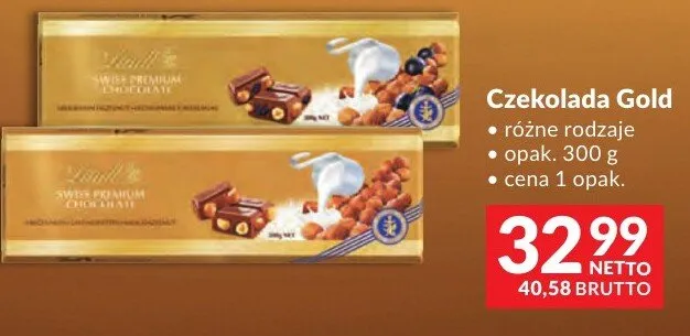 Czekolada Gold różne rodzaje promocja w Makro