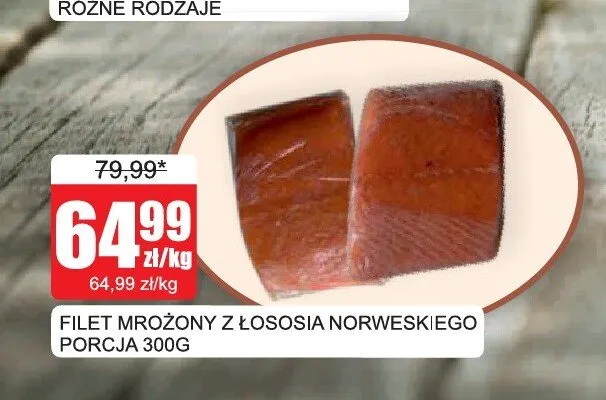 Filet mrożony z łososia norweskiego promocja w Bingo