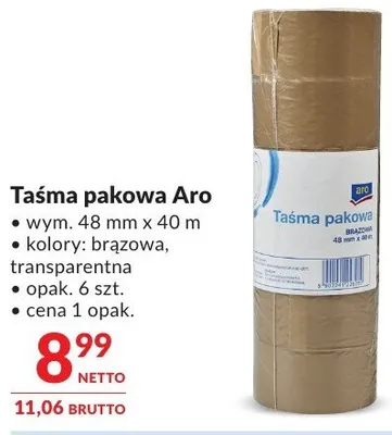Taśma pakowa Aro promocja w Makro