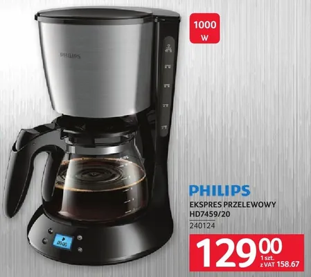 Ekspres przelewowy HD7459/20 240124 promocja w Selgros