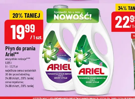 Płyn do prania Ariel Mountain Spring Universal promocja w POLOmarket