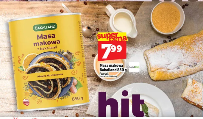 Masa makowa z bakaliami Bakalland promocja w TOPAZ