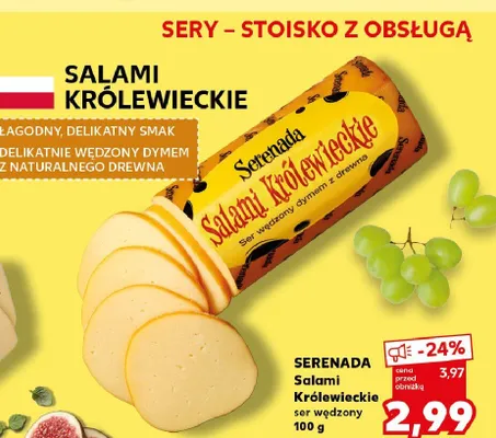Salami Królewskie ser wędzony Serenada promocja w Kaufland