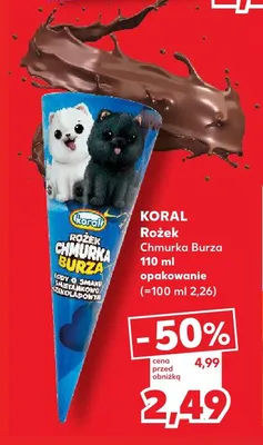 Lody rożek Chmurka Burza promocja w Kaufland