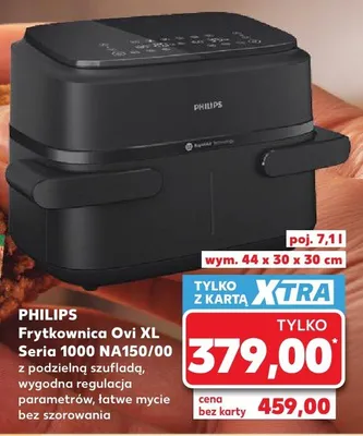 Frytkownica Ovi XL Seria 1000 NA150/00 Philips poj. 7,1l wym. 44x30x30cm promocja w Kaufland