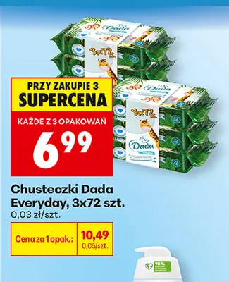 Chusteczki Dada Everyday 3-pak promocja w Biedronka
