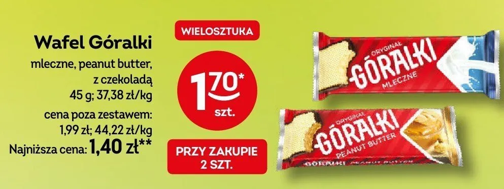 Wafel Góralki mleczne promocja w Żabka