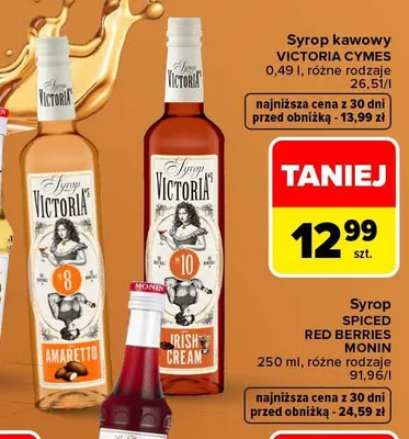 Syrop kawowy Victoria Cymes Irish Cream promocja w Carrefour