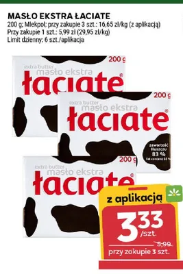 Masło ekstra Łaciate promocja w Stokrotka