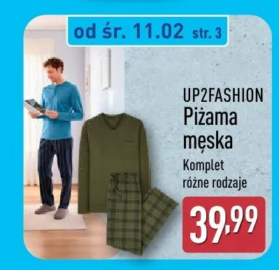 Piżama męska UP2FASHION komplet różne rodzaje promocja w Aldi