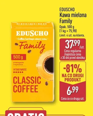 Kawa mielona Family Eduscho promocja w Aldi