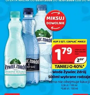 Woda niegazowana Żywiec Zdrój promocja w Delfin