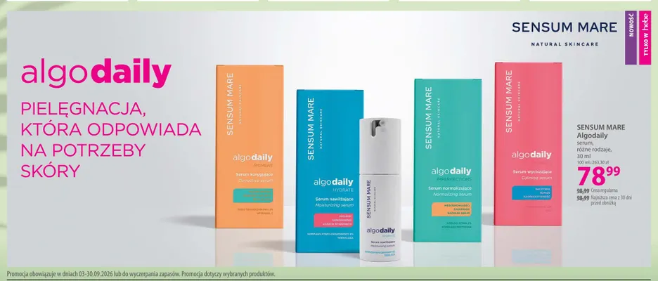Algodaily serum Sensum Mare promocja w Hebe
