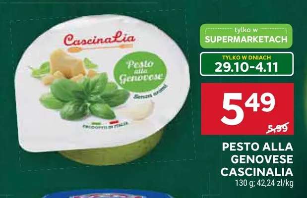 Pesto alla Genovese CascinaLia promocja w Stokrotka
