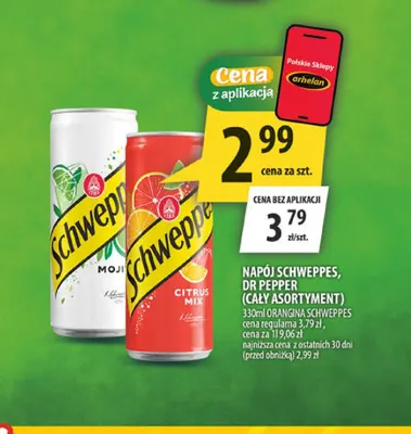 Napój gazowany Schweppes Dr Pepper promocja w Arhelan