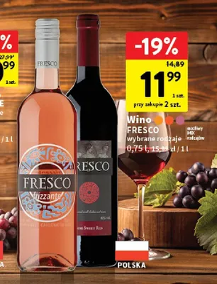 Wino wybrane rodzaje promocja w Intermarche