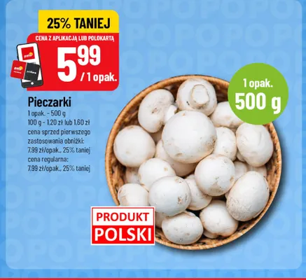 Pieczarki promocja w POLOmarket