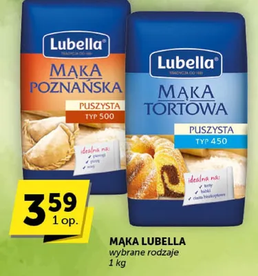 Mąka Lubella poznańska puszysta typ 500 promocja w Euro Sklep