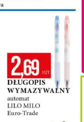 Długopis wymazywalny automat Lilo Milo Euro-Trade promocja w Leclerc