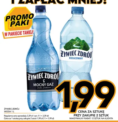 Woda źródlana Żywiec Zdrój Niegazowany promocja w Kupiec