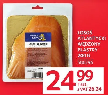 Łosoś atlantycki wędzony plastry promocja w Selgros