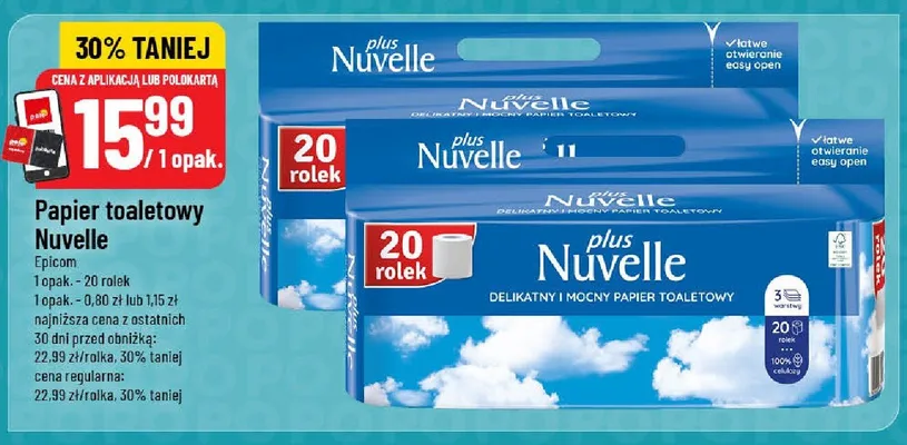 Papier toaletowy 20 rolek promocja w POLOmarket