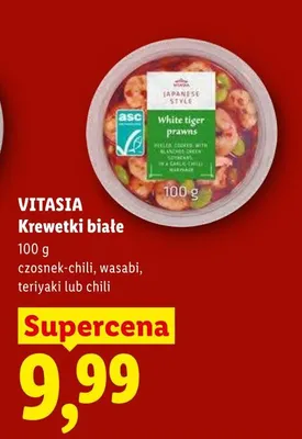 Krewetki białe czosnek-chili Vitasia promocja w Lidl