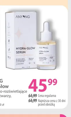Nawilżająco-rozświetlające serum do twarzy Hydra-Glow Anyong promocja w Hebe