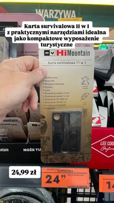 Karta survivalowa HiMountain 11 w 1 promocja w Biedronka