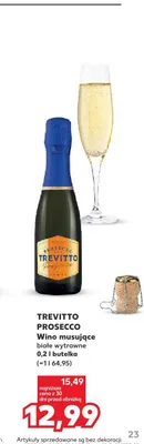 Wino musujące białe wytrawne Trevitto Prosecco promocja w Kaufland