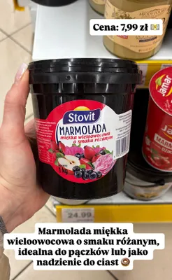 Marmolada miękka wieloowocowa o smaku różanym promocja w Dino