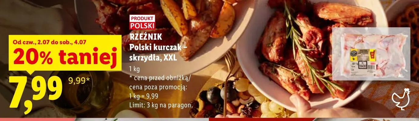 Skrzydła z kurczaka Rzeźnik XXL promocja w Lidl