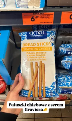 Paluszki chlebowe Ektos z serem Graviera promocja w Biedronka