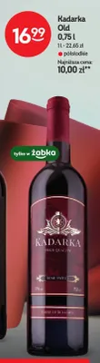 Wino czerwone półsłodkie Kadarka Old promocja w Żabka