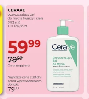 Oczyszczający żel do mycia twarzy i ciała CeraVe promocja w Drogerie Jawa